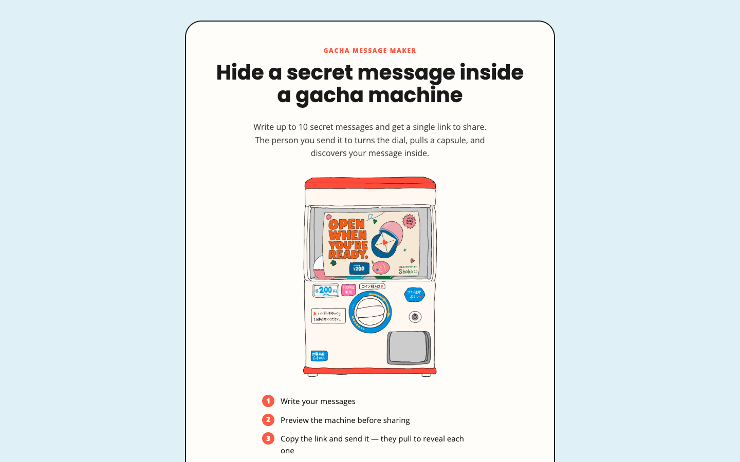 Gacha Message